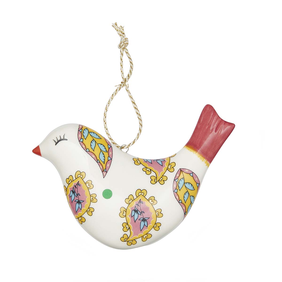Kit Kemp Paisley Puffed Bird Ornament image number null